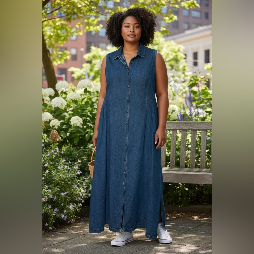 Ty Blue Maxi Dress Jeans Dress